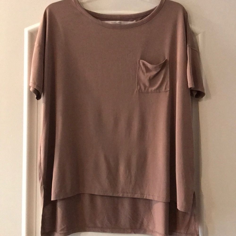 Silence + Noise rise brown oversized tee, XS, new